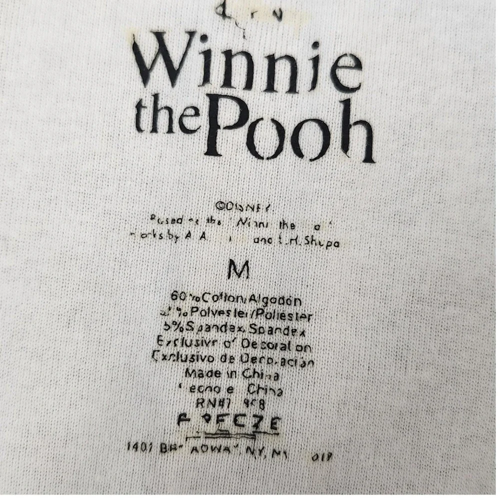 Y2k Winnie the Pooh Crop Top Embroidered "Sweet Life" lettering Medium kidcore - Picture 6 of 6